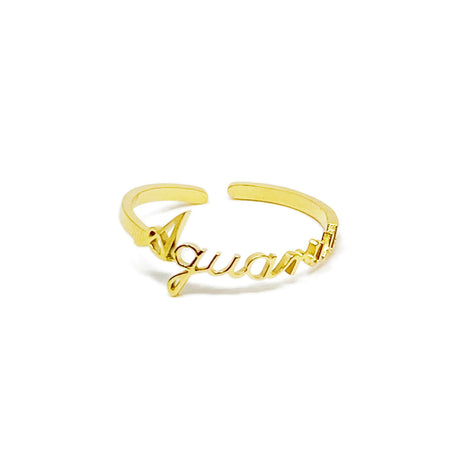 Scripted Zodiac Ring by Ellisonyoung.com