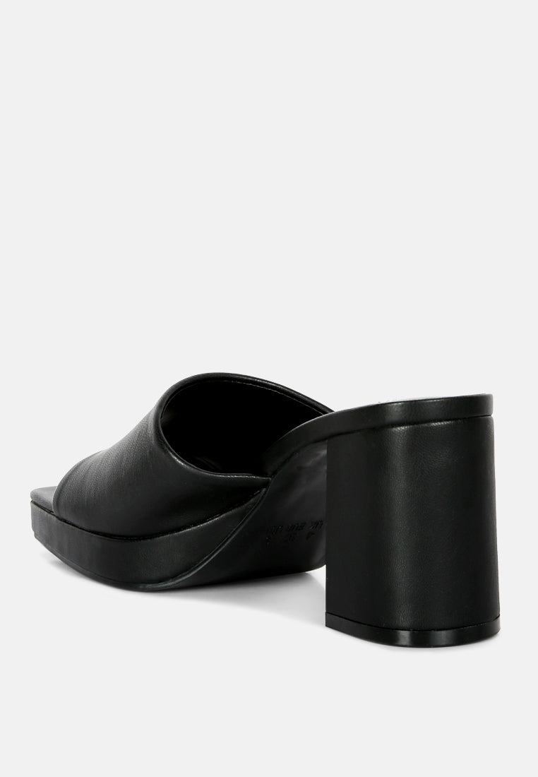 artemisa block heel slip on sandals by London Rag