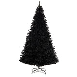 10’ Black Artificial Christmas Tree with 950 Clear LED Lights and 3056 Tips by Nearly Natural - Vysn