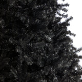 10’ Black Artificial Christmas Tree with 950 Clear LED Lights and 3056 Tips by Nearly Natural - Vysn