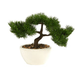 10” Cedar Bonsai Artificial Tree in Decorative Planter by Nearly Natural