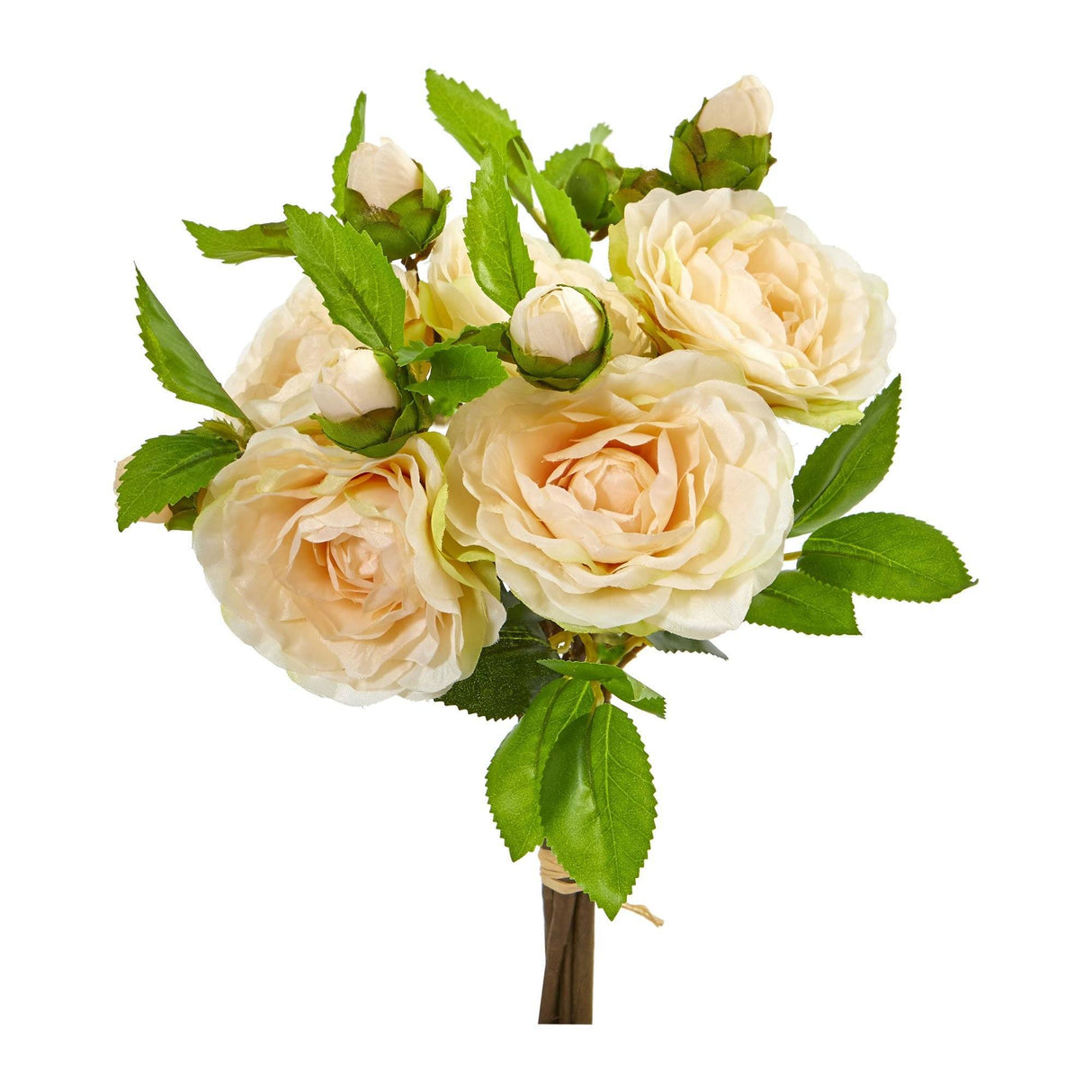 11” Camellia Artificial Flower Bouquet (Set of 4) by Nearly Natural