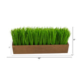 12” Grass Artificial Plant in Decorative Planter by Nearly Natural