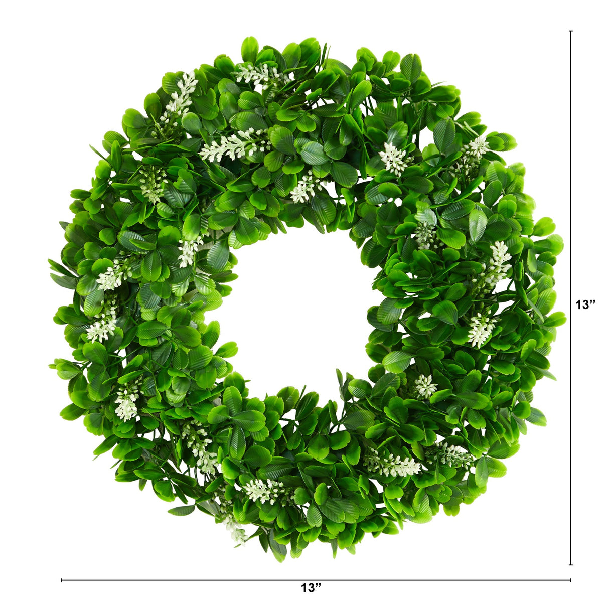 13” Jasmine Artificial Wreath by Nearly Natural