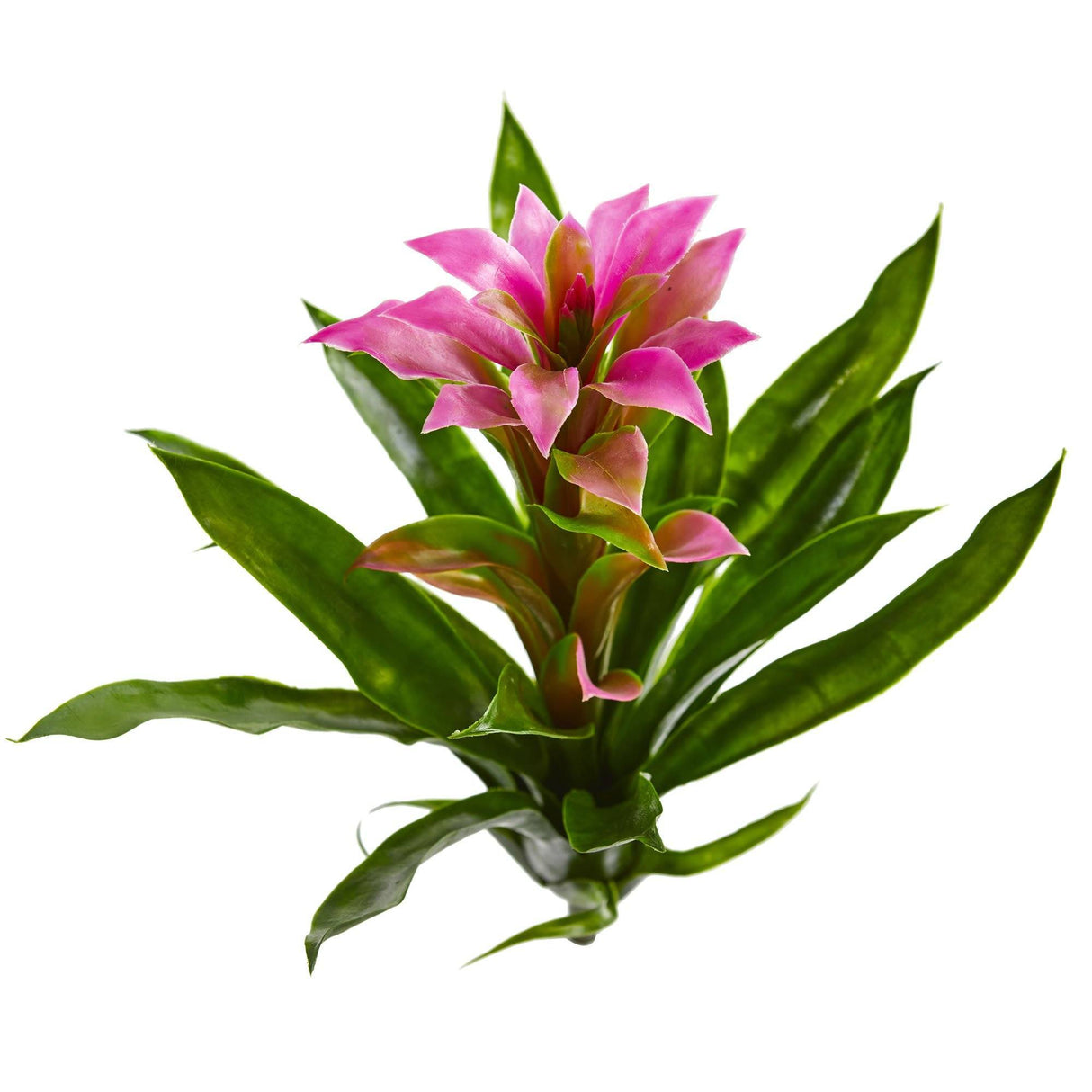 15” Artificial Bromeliad Flower (Set of 4) by Nearly Natural