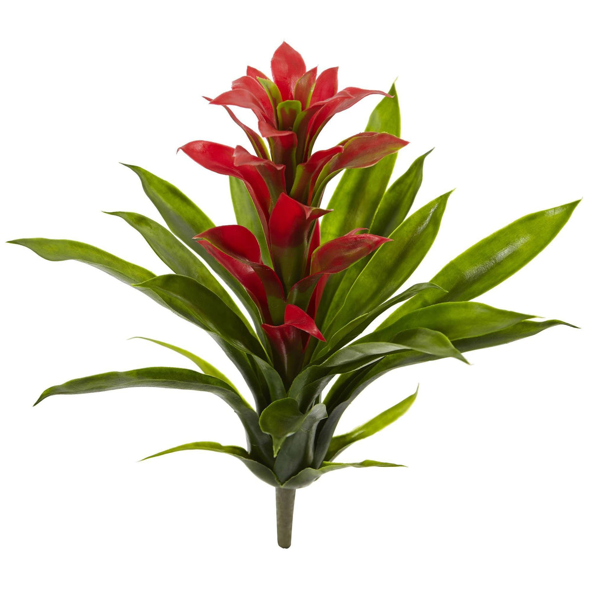 15” Artificial Bromeliad Flower (Set of 4) by Nearly Natural