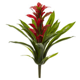 15” Artificial Bromeliad Flower (Set of 4) by Nearly Natural