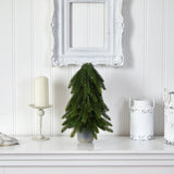 17” Pine Artificial Christmas Tree in Decorative Planter by Nearly Natural