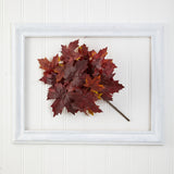 18” Autumn Maple Leaf Artificial Flower (Set of 2) by Nearly Natural