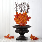 18” Autumn Maple Leaf Artificial Flower (Set of 2) by Nearly Natural