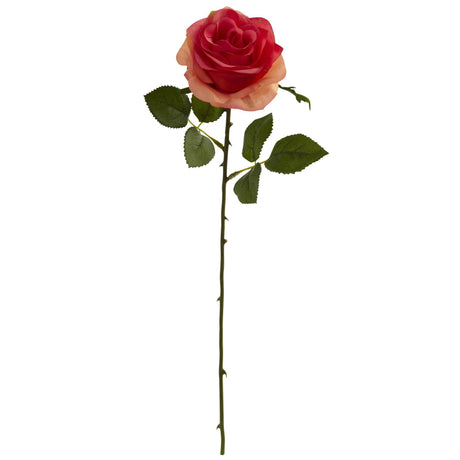 18” Artificial Rose Flower (Set of 24) by Nearly Natural