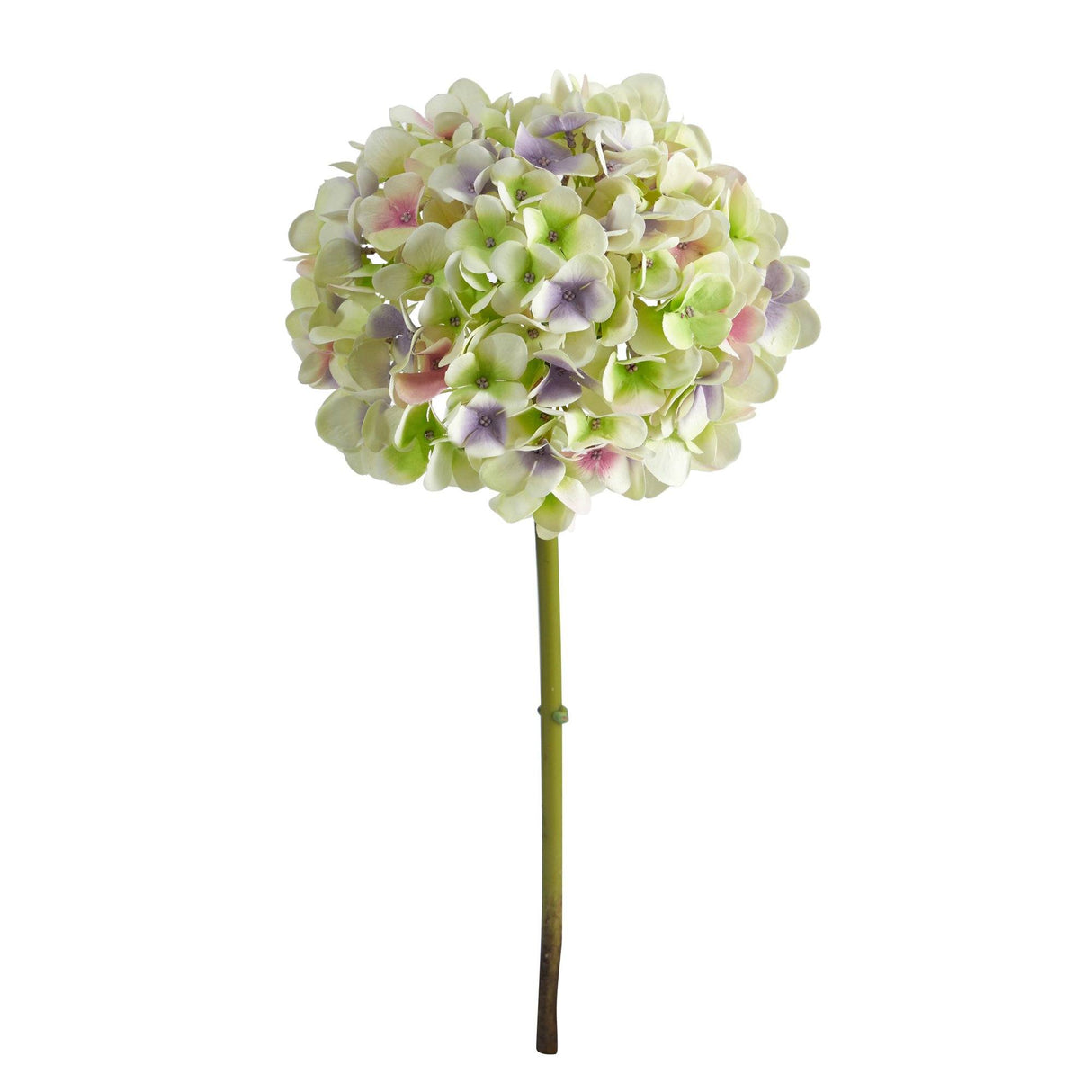 19” Artificial Hydrangea Flower (Set of 3 Silk Flower Stems) by Nearly Natural