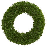 19.5” Tea Leaf Wreath UV Resistant (Indoor / Outdoor) by Nearly Natural