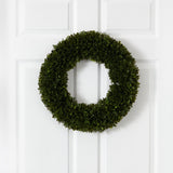 19.5” Tea Leaf Wreath UV Resistant (Indoor / Outdoor) by Nearly Natural