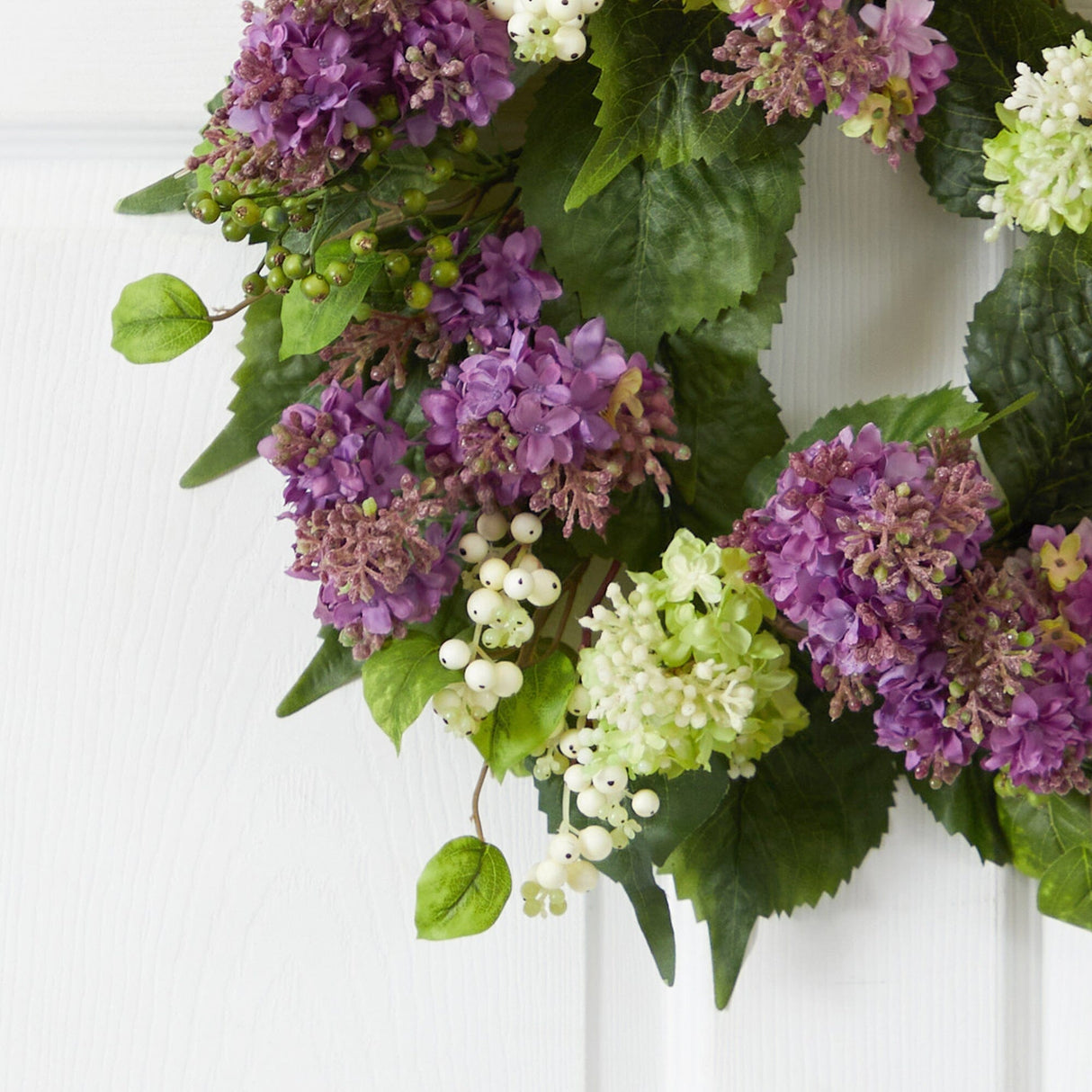 20" Hanel Lilac Wreath" by Nearly Natural