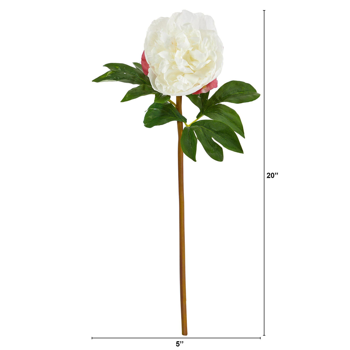 20” Peony Artificial Flower (Set of 3) by Nearly Natural