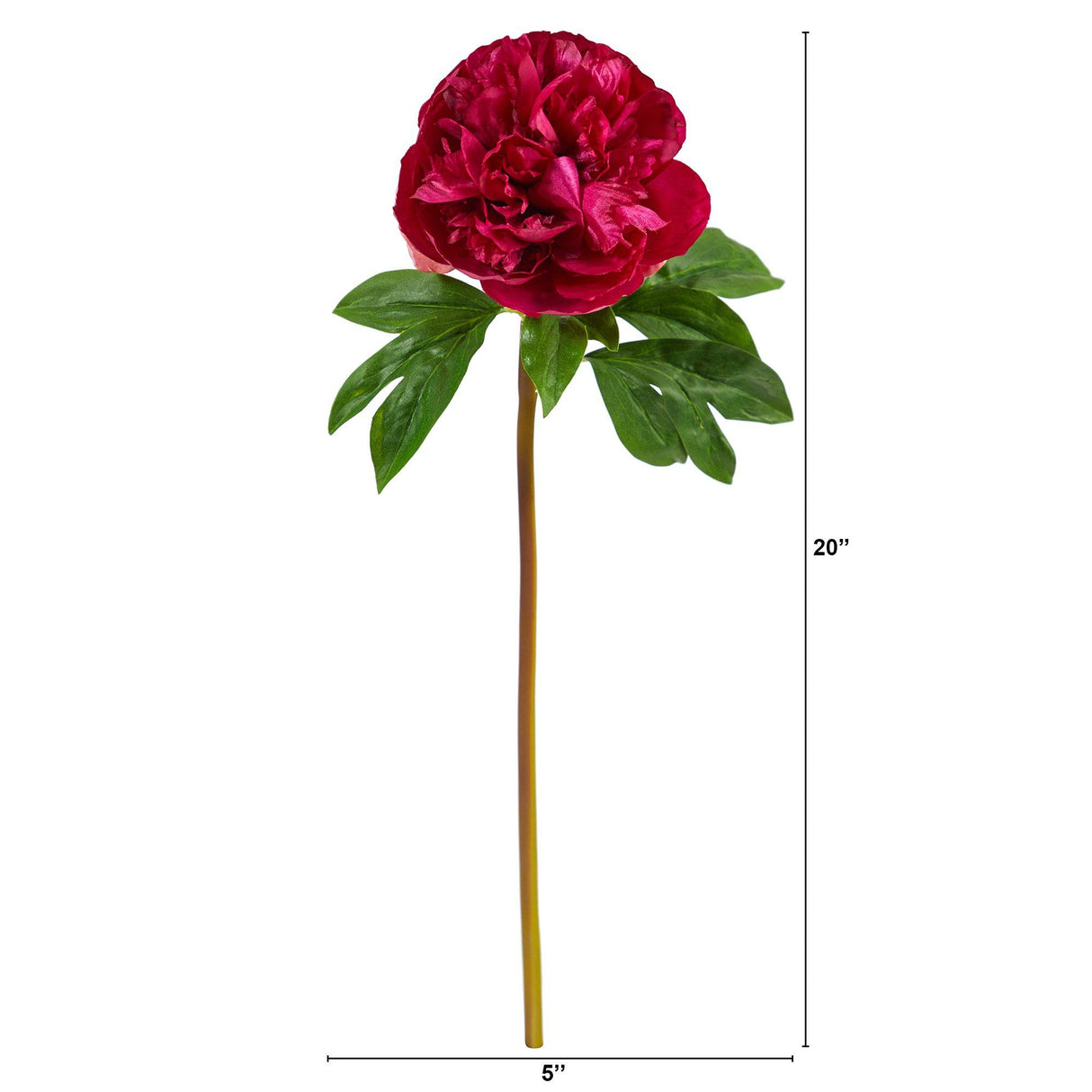 20” Peony Artificial Flower (Set of 3) by Nearly Natural