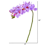 21” Artificial Phalaenopsis Orchid Flower (Set of 6) by Nearly Natural