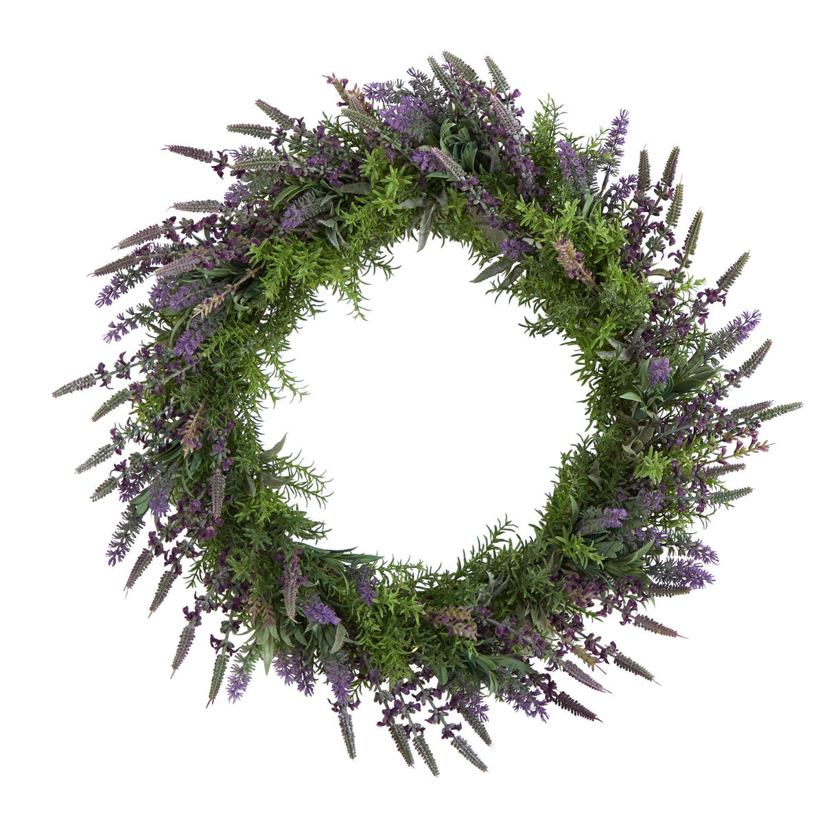 24” Lavender Artificial Wreath by Nearly Natural