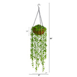 3’ Eucalyptus Artificial Plant in Hanging Basket by Nearly Natural