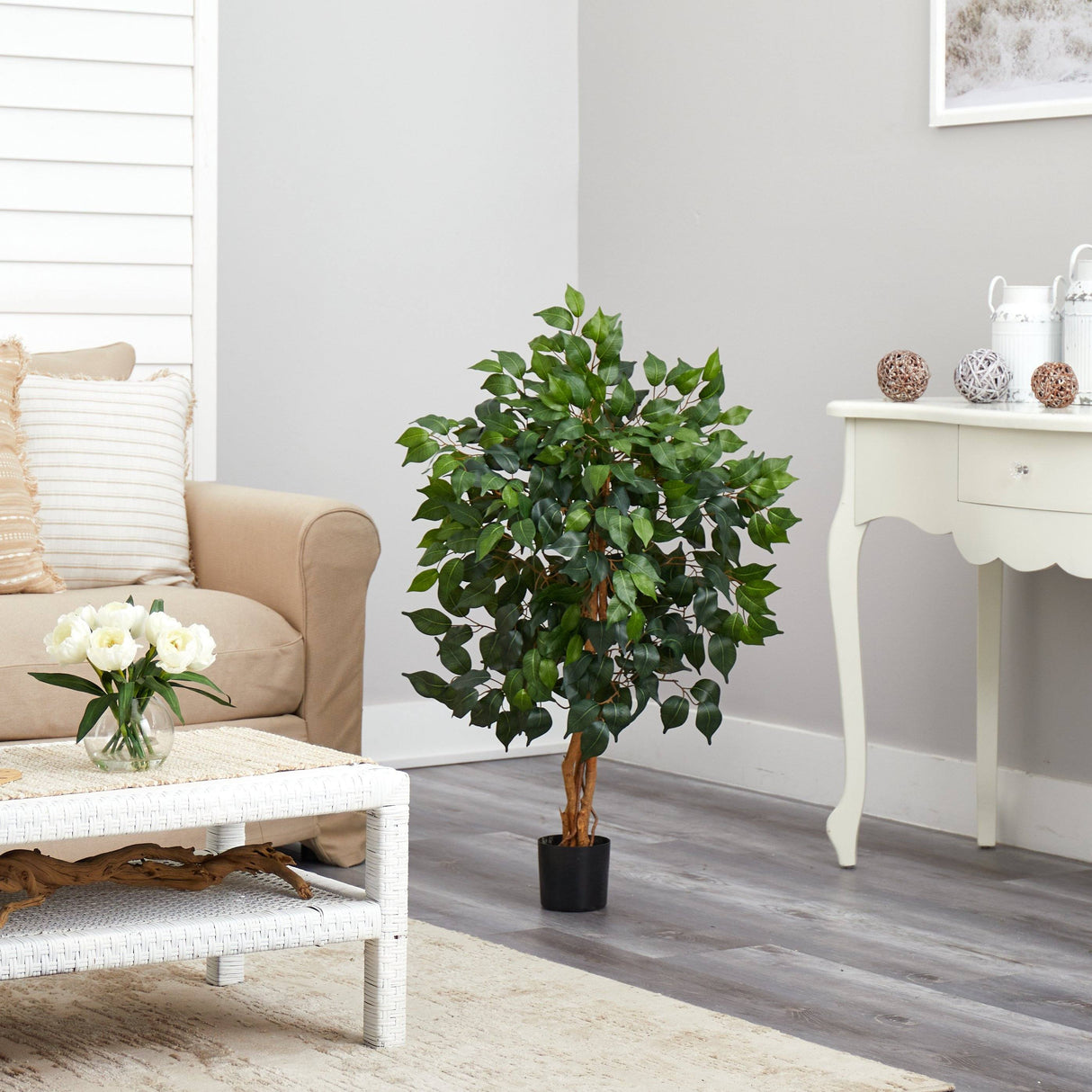 3' Ficus Silk Tree by Nearly Natural