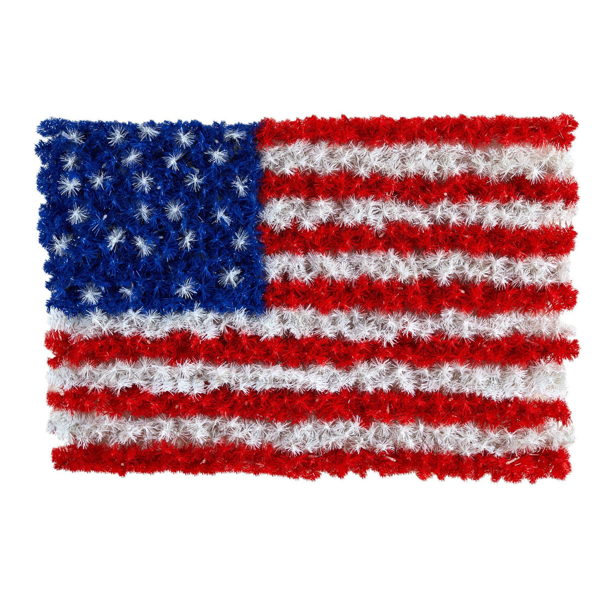 3’ x 2’ Red, White, and Blue “American Flag” Wall Panel with 100 Warm LED Lights (Indoor/Outdoor) by Nearly Natural