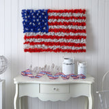 3’ x 2’ Red, White, and Blue “American Flag” Wall Panel with 100 Warm LED Lights (Indoor/Outdoor) by Nearly Natural