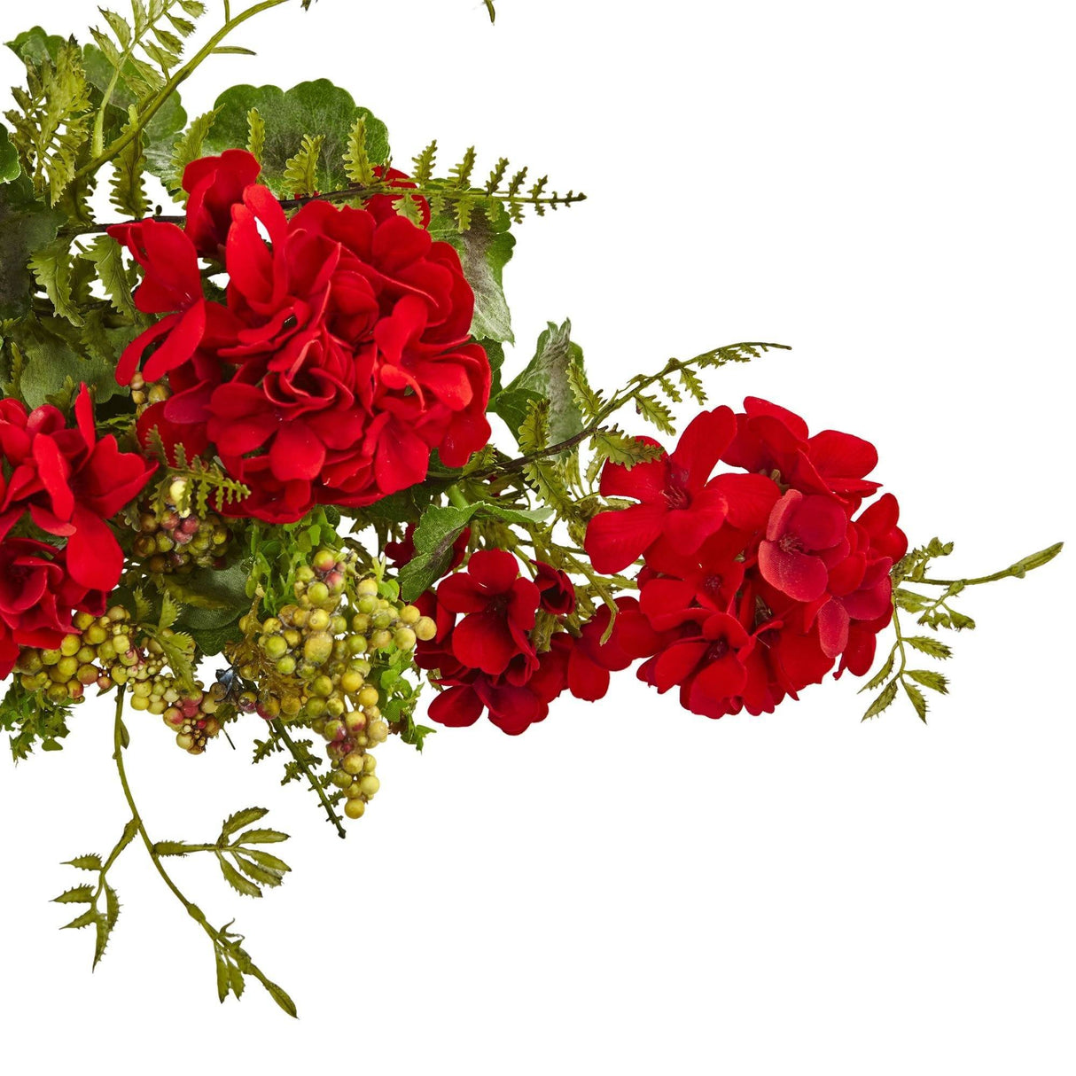 32” Geranium and Berry Swag by Nearly Natural