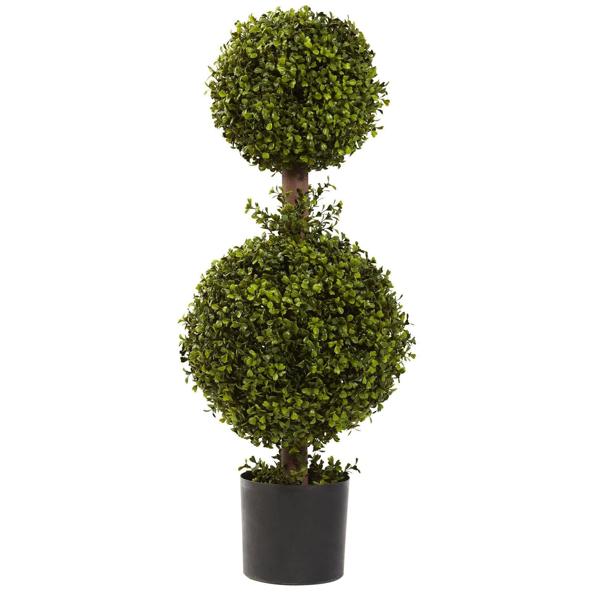 35” Double Boxwood Topiary by Nearly Natural