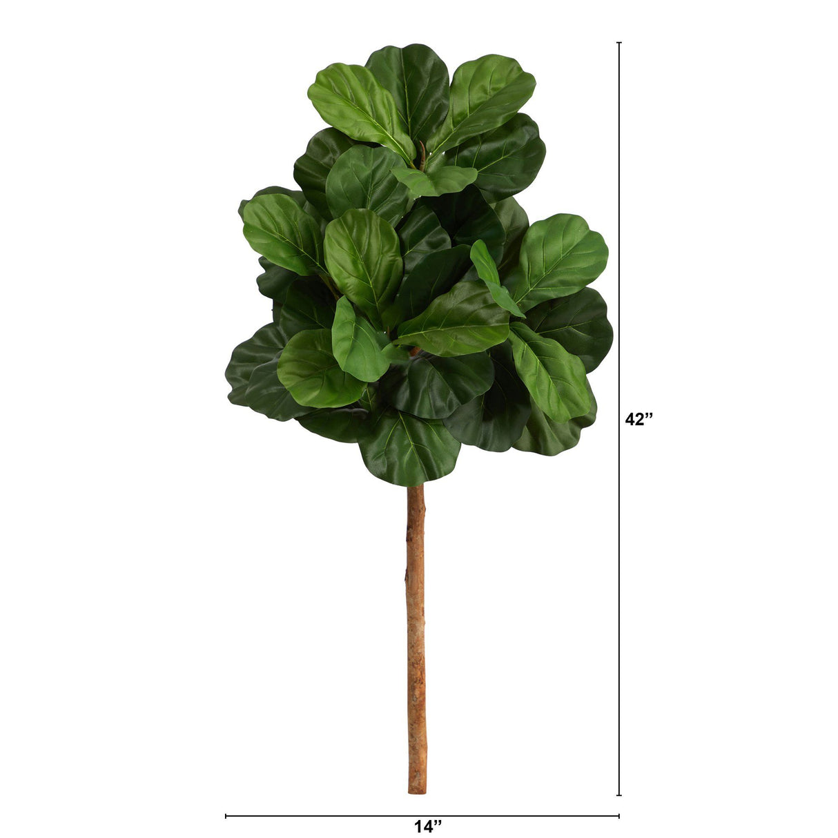 3.5' Fiddle Leaf Artificial Tree (No Pot) by Nearly Natural