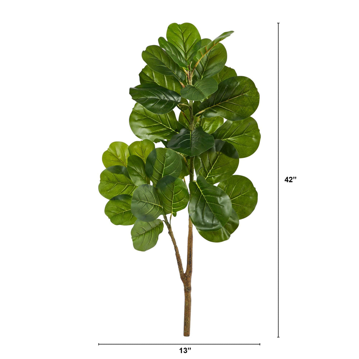 3.5’ Fiddle Leaf Fig Artificial Tree (No pot) by Nearly Natural