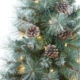 3.5’ Frosted Tip British Columbia Mountain Pine Artificial Christmas Tree by Nearly Natural