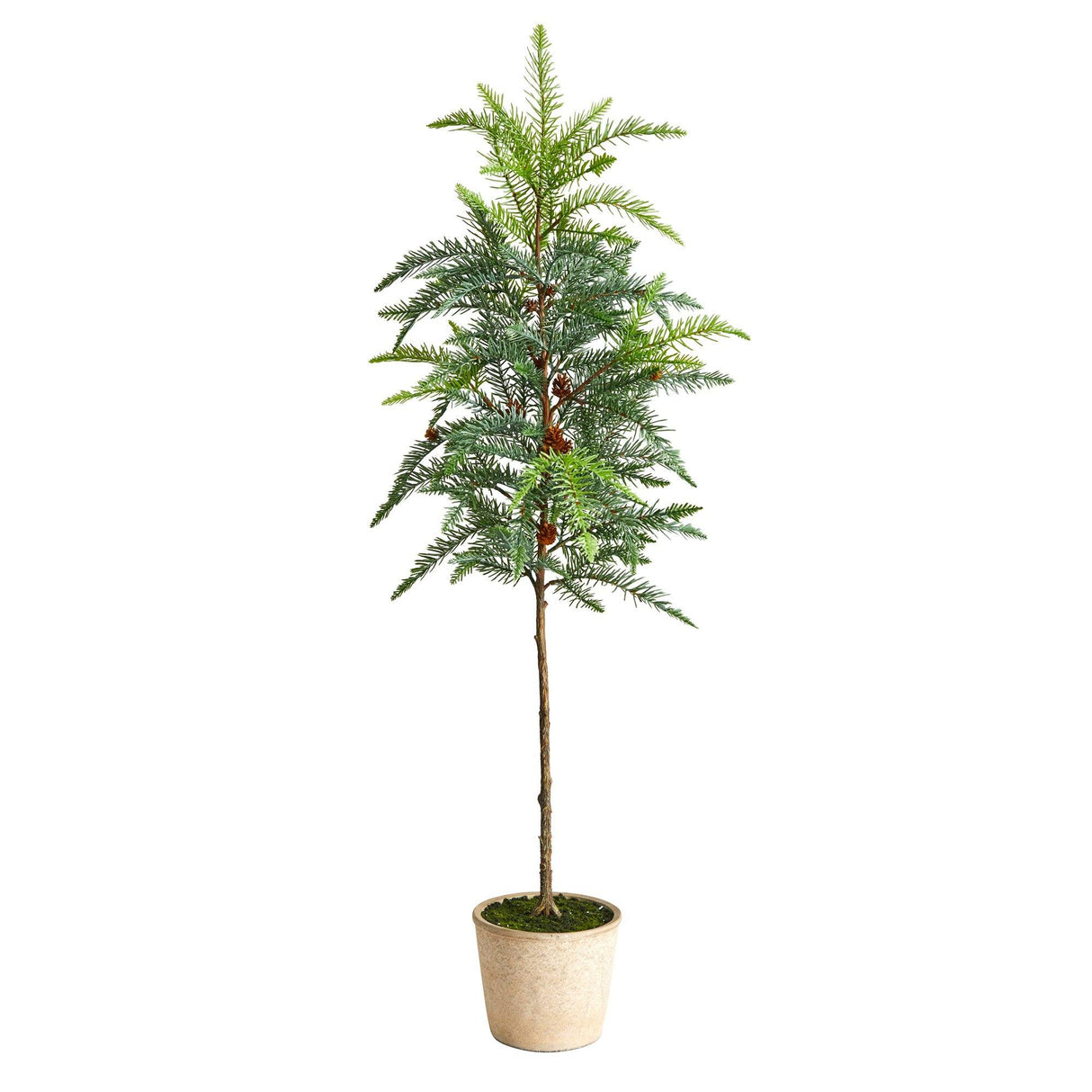 3.5' Winniepeg Artificial Pine Christmas Tree in Decorative Planter by Nearly Natural