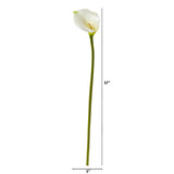 37” Calla Lily Artificial Flower (Set of 6) by Nearly Natural