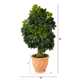 39” Schefflera Artificial Tree in Terra-Cotta Planter (Real Touch) by Nearly Natural