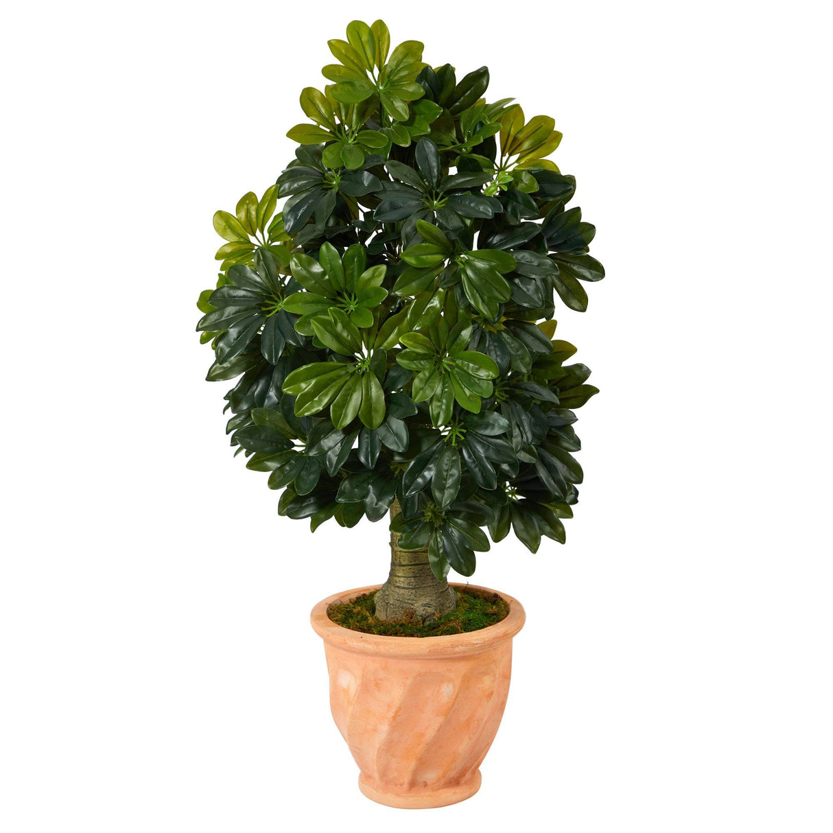 39” Schefflera Artificial Tree in Terra-Cotta Planter (Real Touch) by Nearly Natural