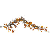 4’ Fall Foliage, Berries  and Twig Artificial Garland by Nearly Natural