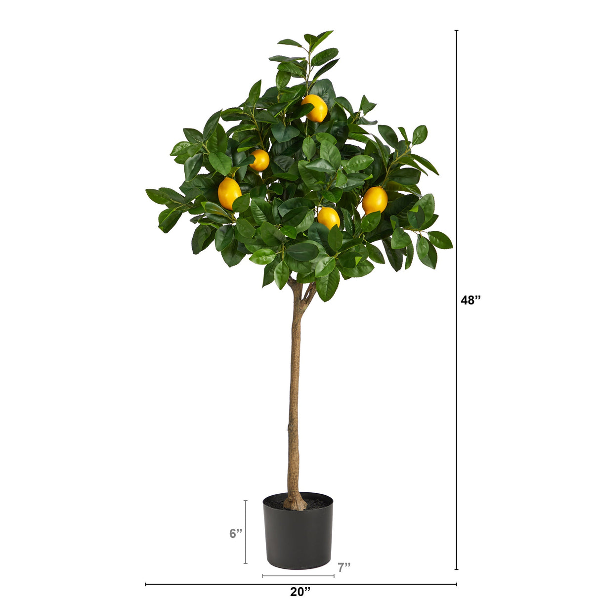 4’ Lemon Tree Artificial by Nearly Natural