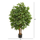 4’ Super Deluxe Artificial Ficus Tree by Nearly Natural