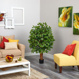 4’ Super Deluxe Artificial Ficus Tree by Nearly Natural