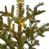 4.5’ Pre-Lit Christmas Pine Artificial Tree in Decorative Planter by Nearly Natural