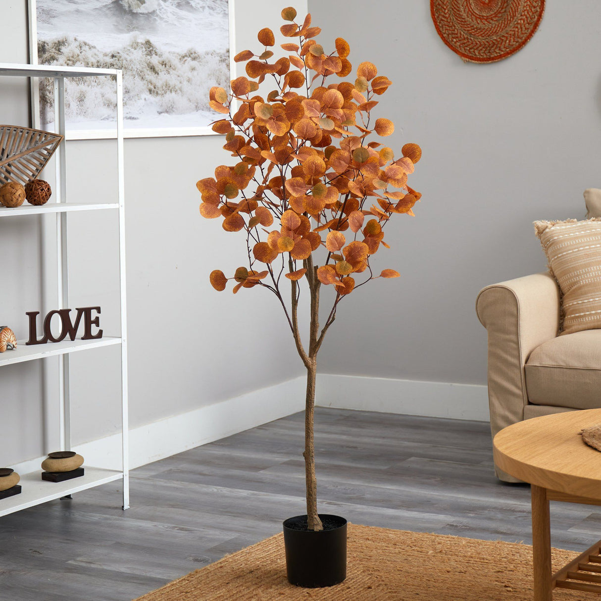 5’ Autumn Eucalyptus Artificial Tree by Nearly Natural