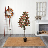 5’ Fall Magnolia Artificial Tree by Nearly Natural