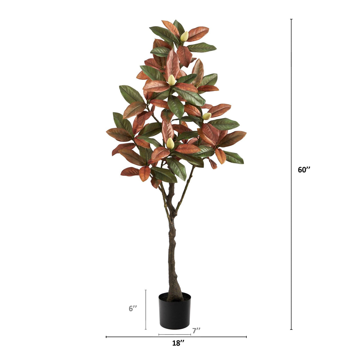 5’ Fall Magnolia Artificial Tree by Nearly Natural