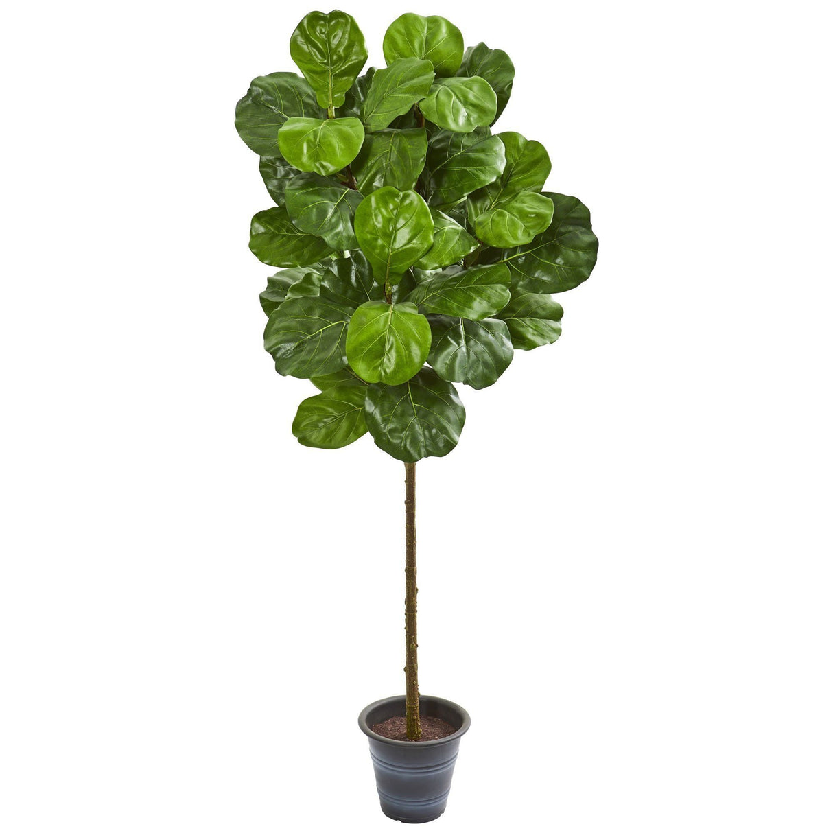 5’ Fiddle Leaf Artificial Tree With Decorative Planter by Nearly Natural