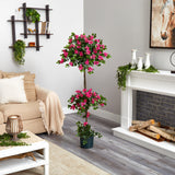 5' Mini Bougainvillea Topiary by Nearly Natural