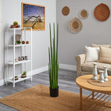 5’ Sansevieria Snake Artificial Plant by Nearly Natural