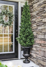 5.5’ Cypress Cone Topiary Artificial Tree UV Resistant (Indoor/Outdoor) by Nearly Natural