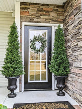 5.5’ Cypress Cone Topiary Artificial Tree UV Resistant (Indoor/Outdoor) by Nearly Natural