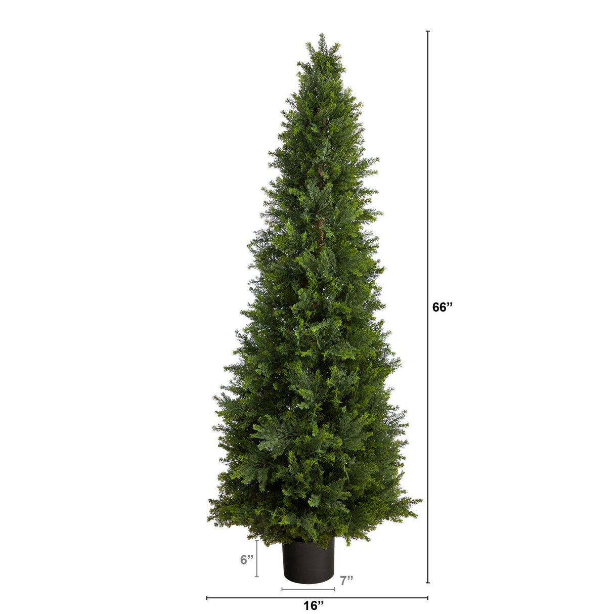 5.5’ Cypress Cone Topiary Artificial Tree UV Resistant (Indoor/Outdoor) by Nearly Natural